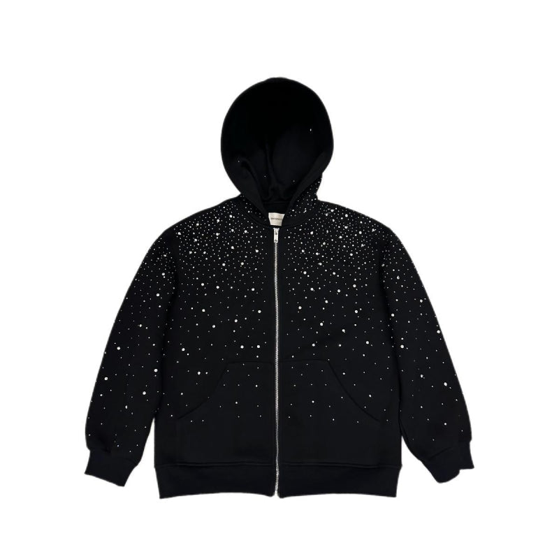 Nova™ | Hoodie met Glitters en Rits