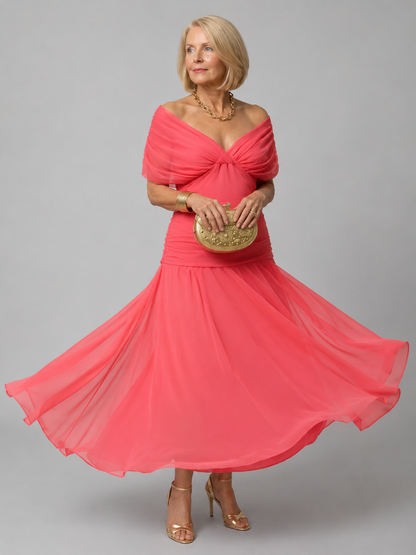 Evelina™ | Elegante Buikcamouflerende Maxi Jurk