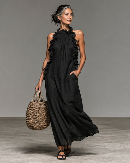 Veer™ | Elegante Buikbedekkende Maxi Jurk Met Zakken