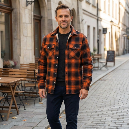 Axel™ | Casual Geruite Shirt Jas