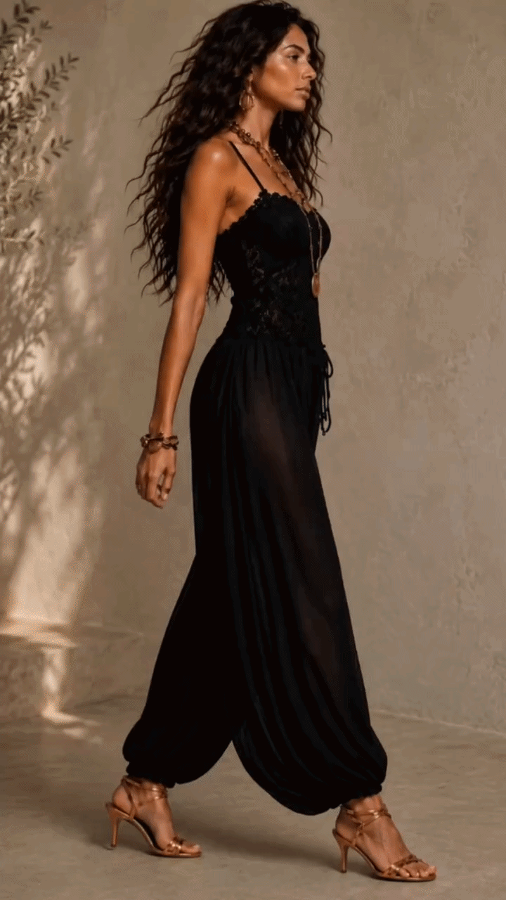 Laia™ | Kanten Halter Jumpsuit