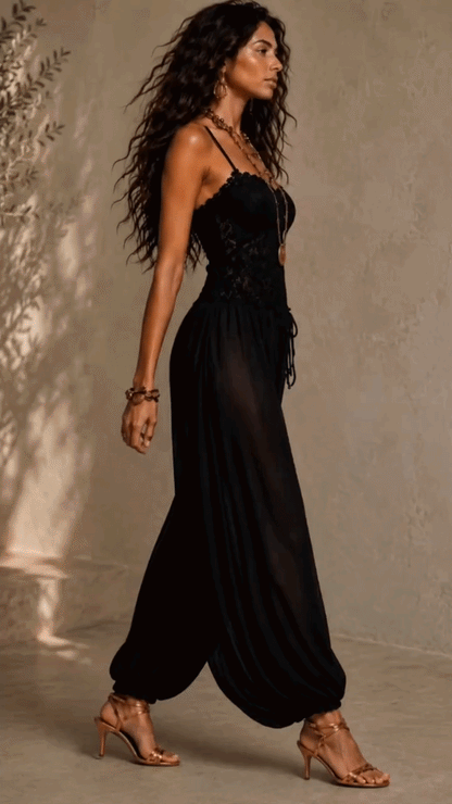 Laia™ | Kanten Halter Jumpsuit