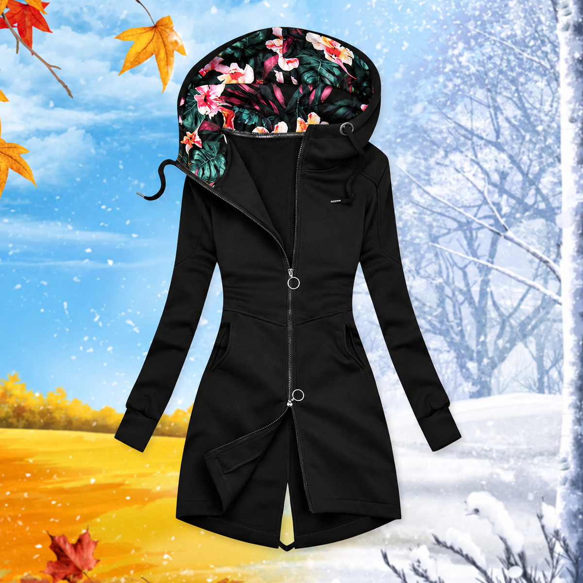 Sabine™ | Warme Vestjas Met Capuchon en Verstelbare Taille