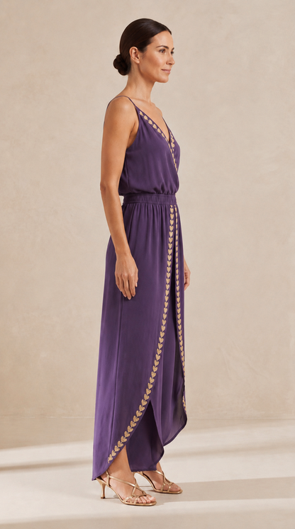 Oona™ | Luxe Jumpsuit met Gouden Details