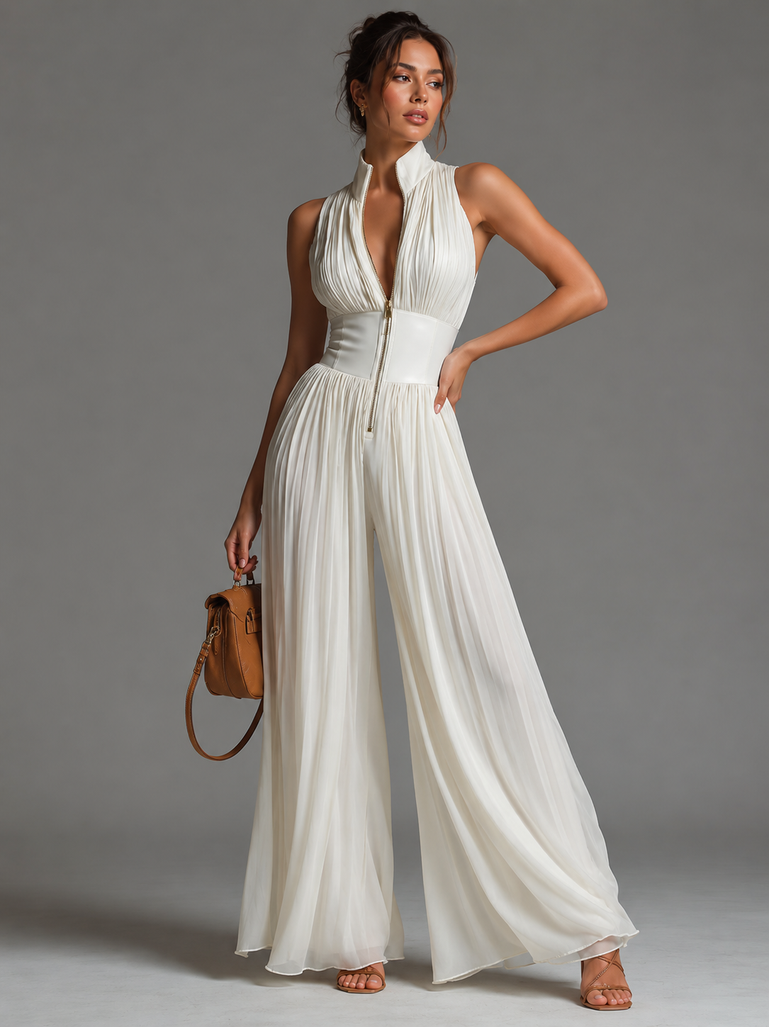 Nicole™ | Elegante Bloemen Chiffon Jumpsuit