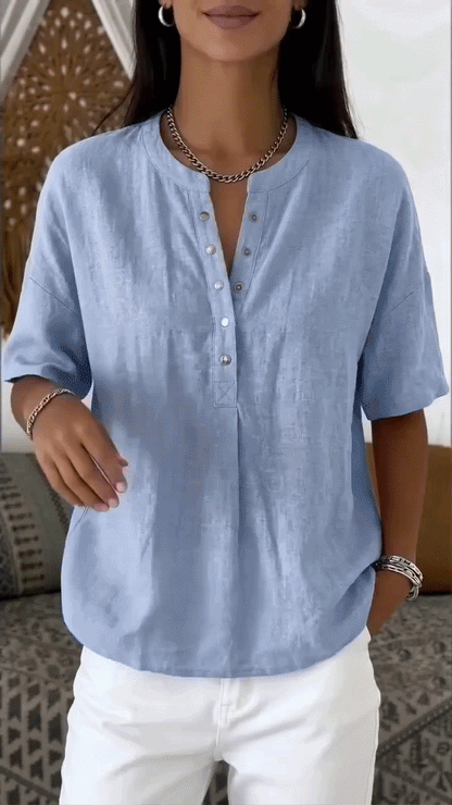 Mies™ | Luchtige Linnen Zomer Blouse 1+1 GRATIS