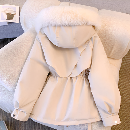 Hanne™ | Elegante Jas Met Bontkraag en Capuchon 6