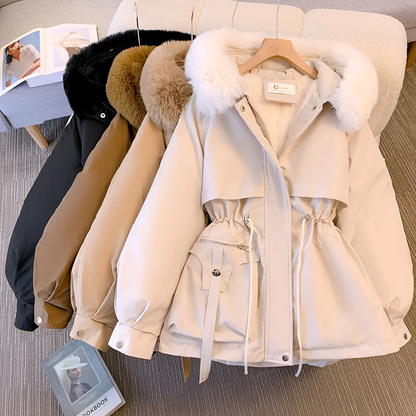 Hanne™ | Elegante Jas Met Bontkraag en Capuchon 5