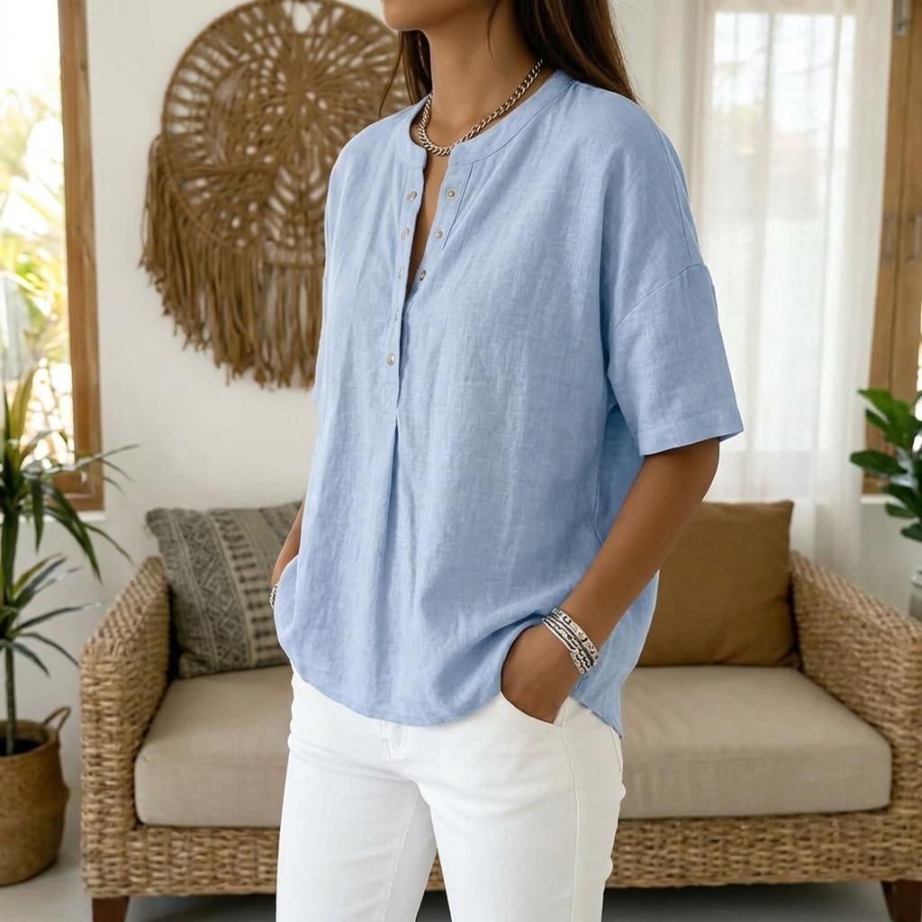 Mies™ | Luchtige Linnen Zomer Blouse 1+1 GRATIS