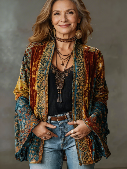 Nera™ | Elegante vintage print kimono