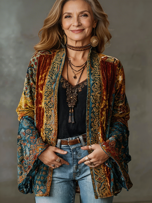 Nera™ | Elegante vintage print kimono