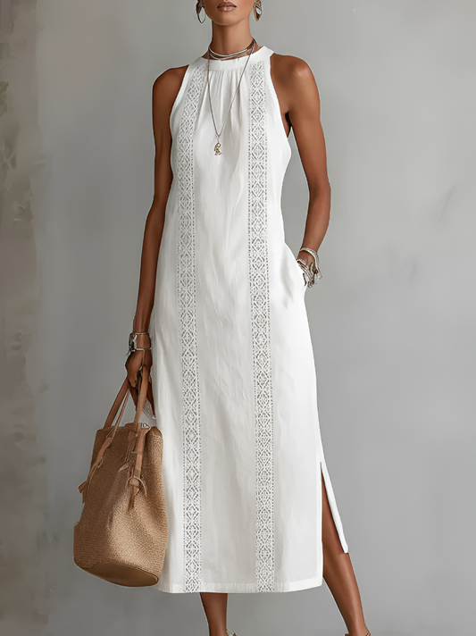 Sanne™ | Elegante Kant Detail Midi Jurk