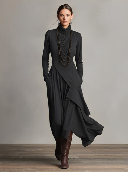 Nori™ | Moderne Flowy Maxi Jurk