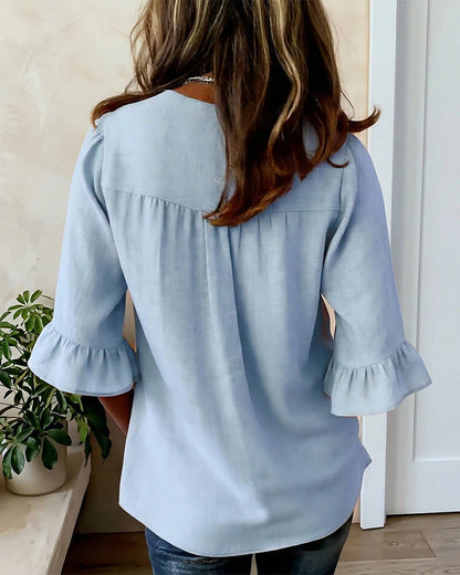 Amelie™ | Buikcamouflerende Blouse Met Knopen
