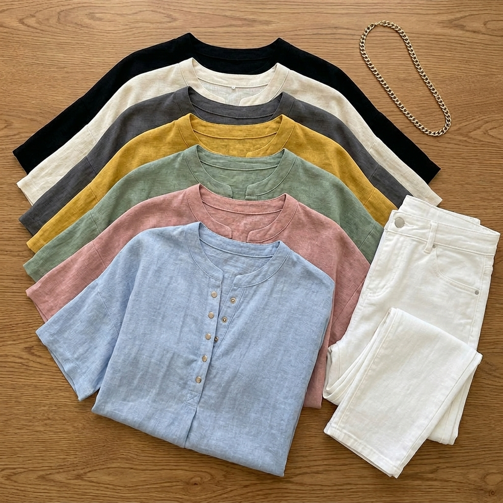 Mies™ | Luchtige Linnen Zomer Blouse 1+1 GRATIS