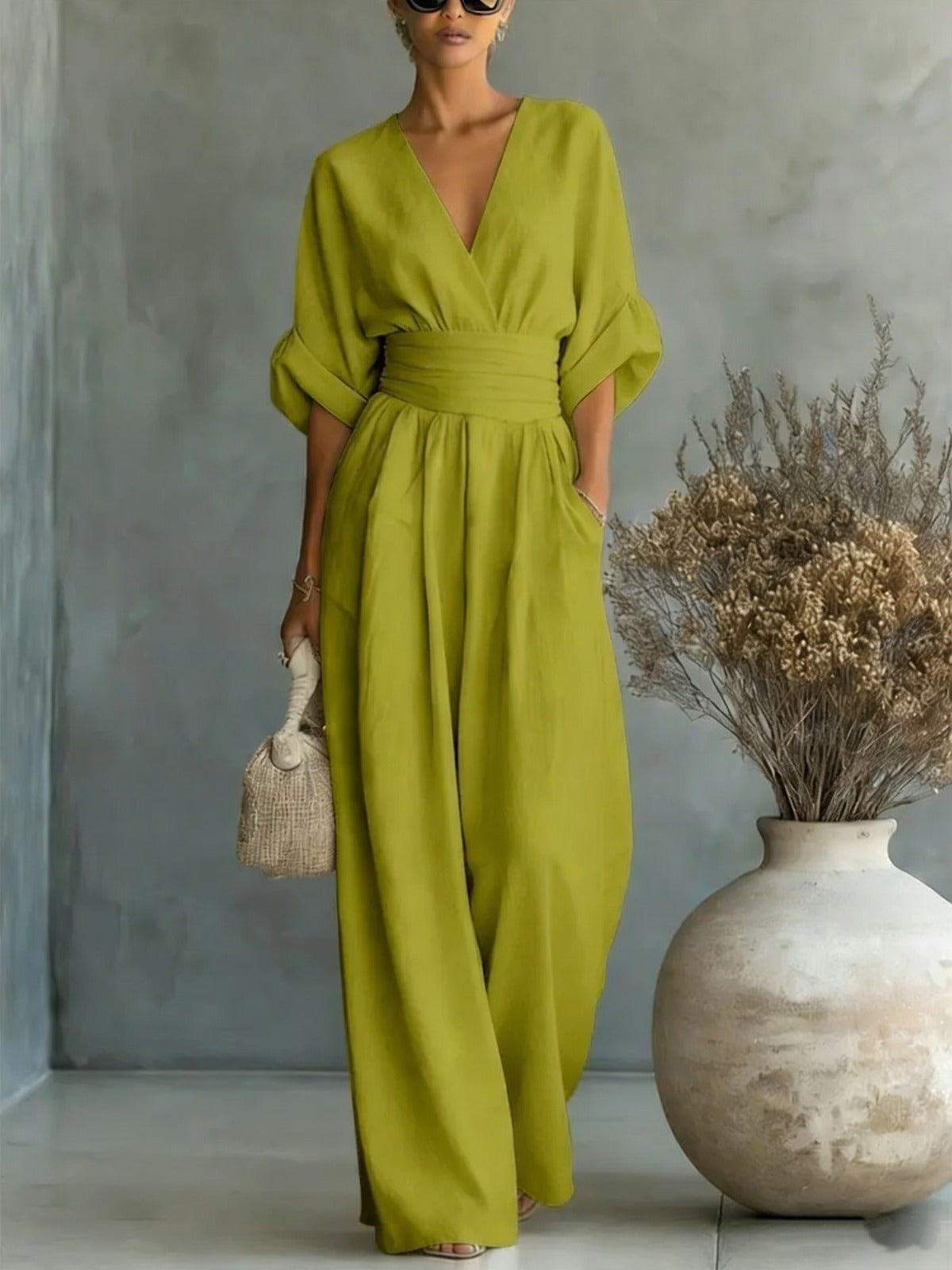 Georgina™ | Elegante Jumpsuit Met V Hals