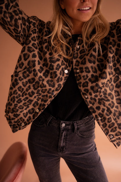 Romi™ | Trendy Jas Met Luipaardprint 2