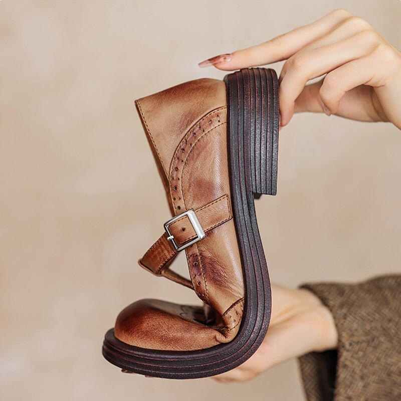 Celine™ | Klassieke leren brogueschoenen