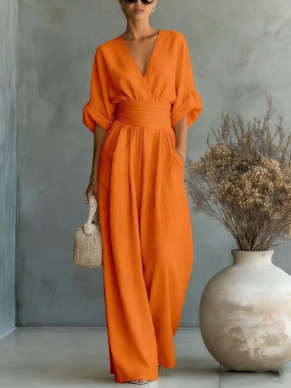 Georgina™ | Elegante Jumpsuit Met V Hals