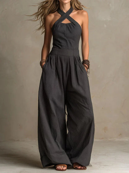 Lara™ | Elegante Jumpsuit Met Kruishals
