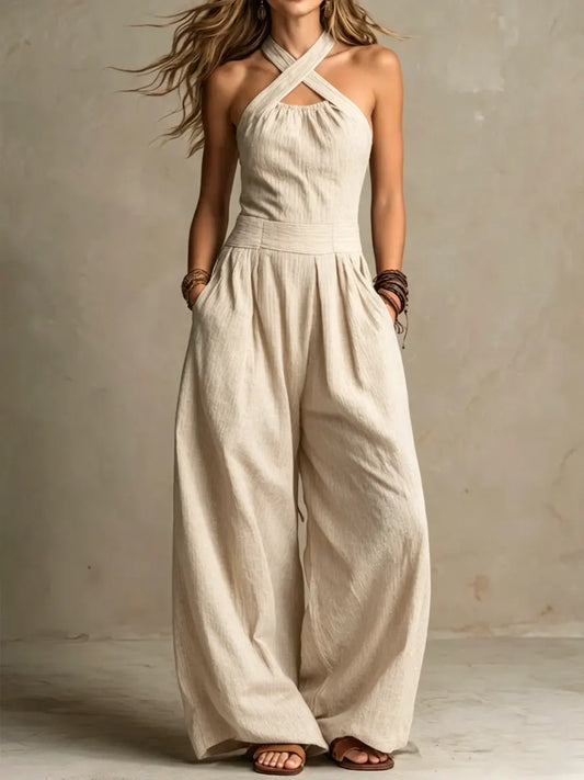 Lara™ | Elegante Jumpsuit Met Kruishals