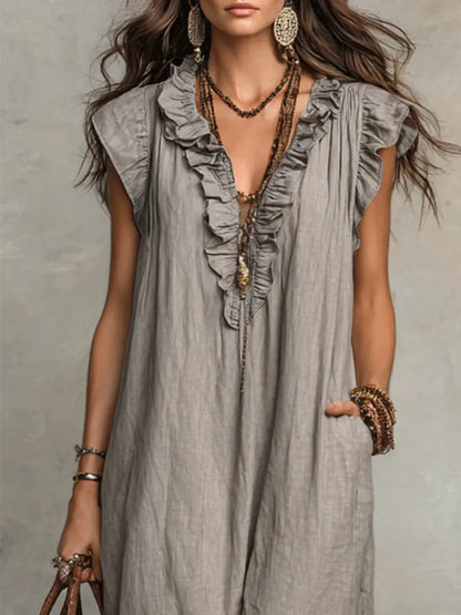 Camélia™ | Bohemian Buikcamouflerend Maxi Jurk