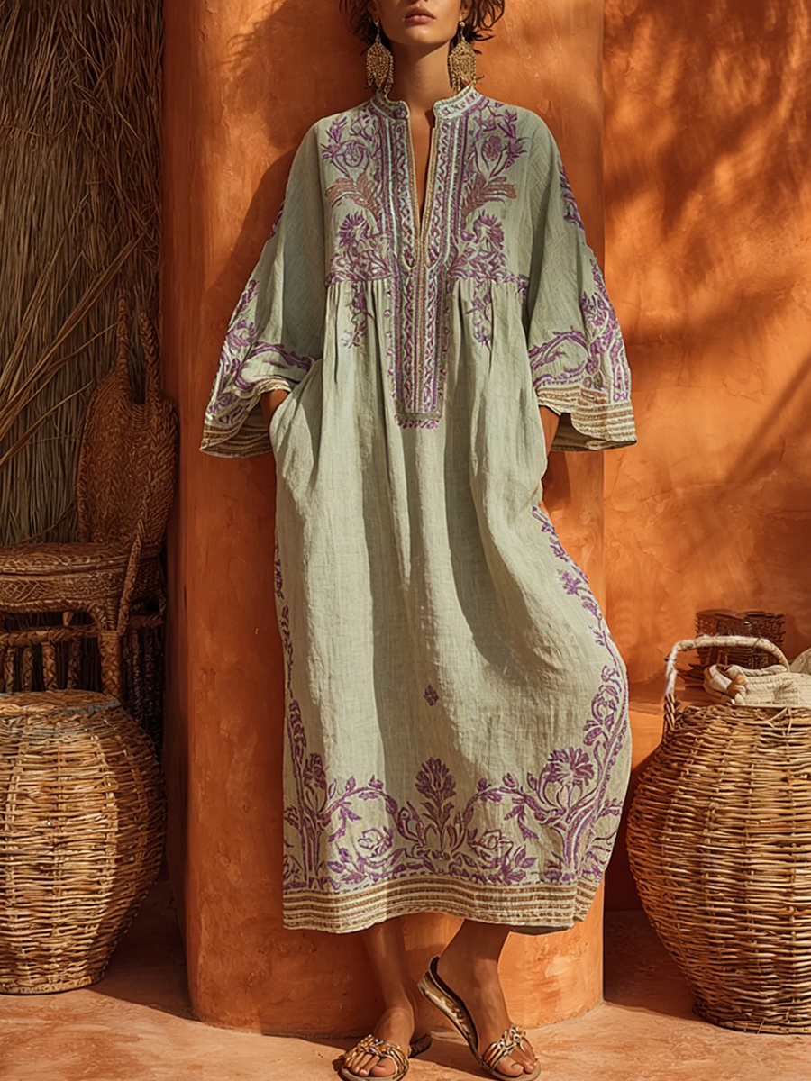 Seline™ | Elegante Mediterrane Maxi Jurk