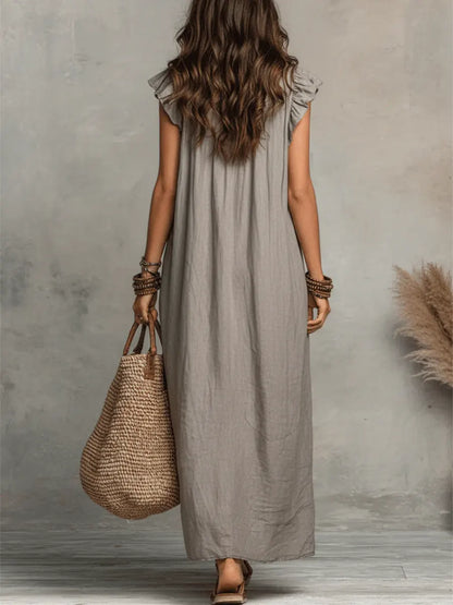 Camélia™ | Bohemian Buikcamouflerend Maxi Jurk