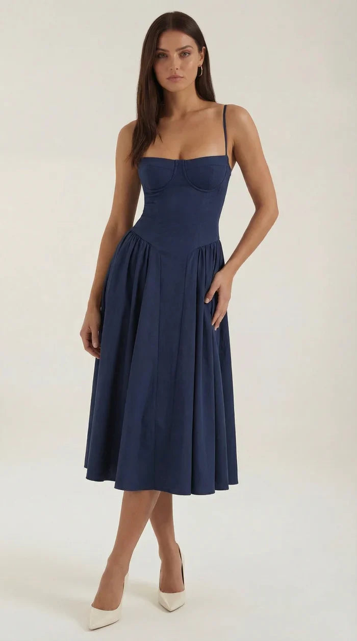 Mila™ | Elegante Midi Jurk Met Bandjes