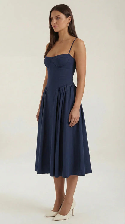 Mila™ | Elegante Midi Jurk Met Bandjes