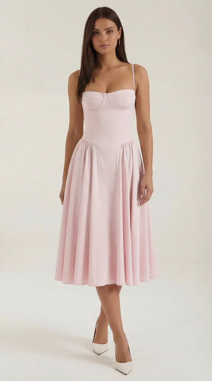 Mila™ | Elegante Midi Jurk Met Bandjes