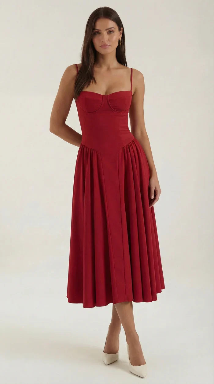 Mila™ | Elegante Midi Jurk Met Bandjes