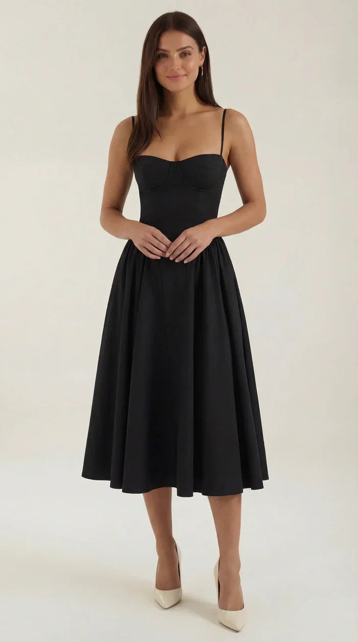 Mila™ | Elegante Midi Jurk Met Bandjes