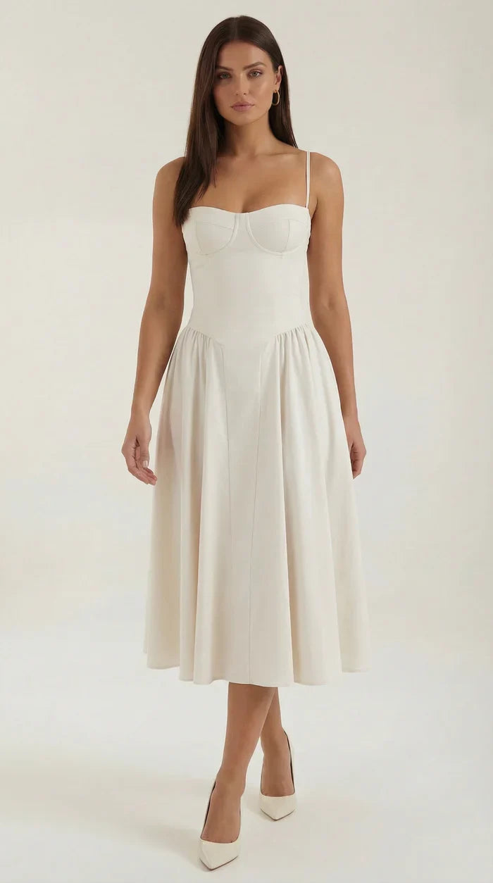 Mila™ | Elegante Midi Jurk Met Bandjes