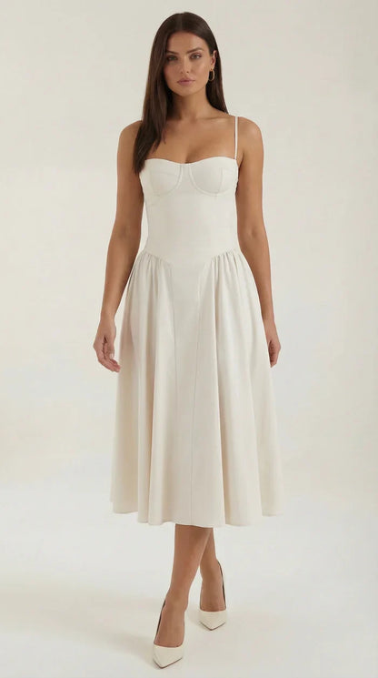 Mila™ | Elegante Midi Jurk Met Bandjes