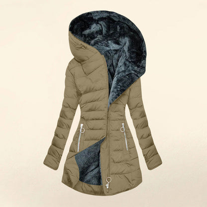 Eline™ | Warme Gewatteerde Winterjas Met Capuchon 8