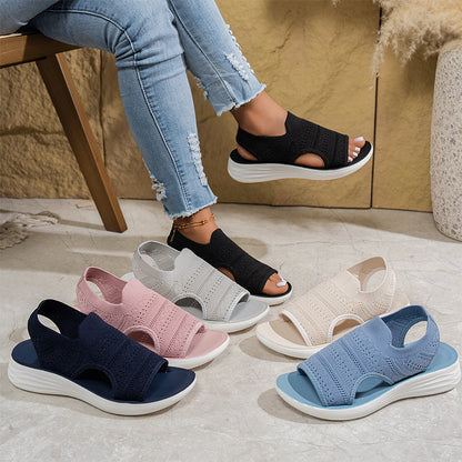 Ria™ | Comfortabele Ademende Platformsandalen Van Gebreid Materiaal