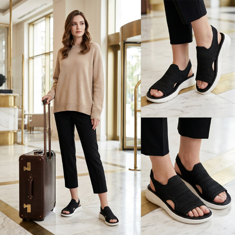 Ria™ | Comfortabele Ademende Platformsandalen Van Gebreid Materiaal