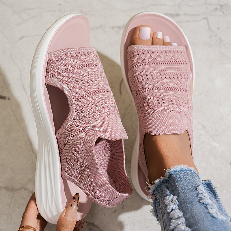 Ria™ | Comfortabele Ademende Platformsandalen Van Gebreid Materiaal