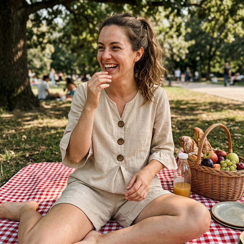 Elvire™ | Casual 2-Delige Set Met Shorts