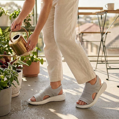 Ria™ | Comfortabele Ademende Platformsandalen Van Gebreid Materiaal