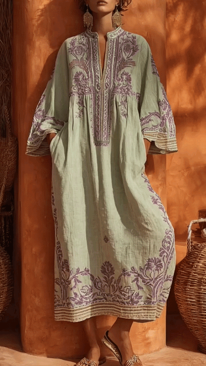 Seline™ | Elegante Mediterrane Maxi Jurk