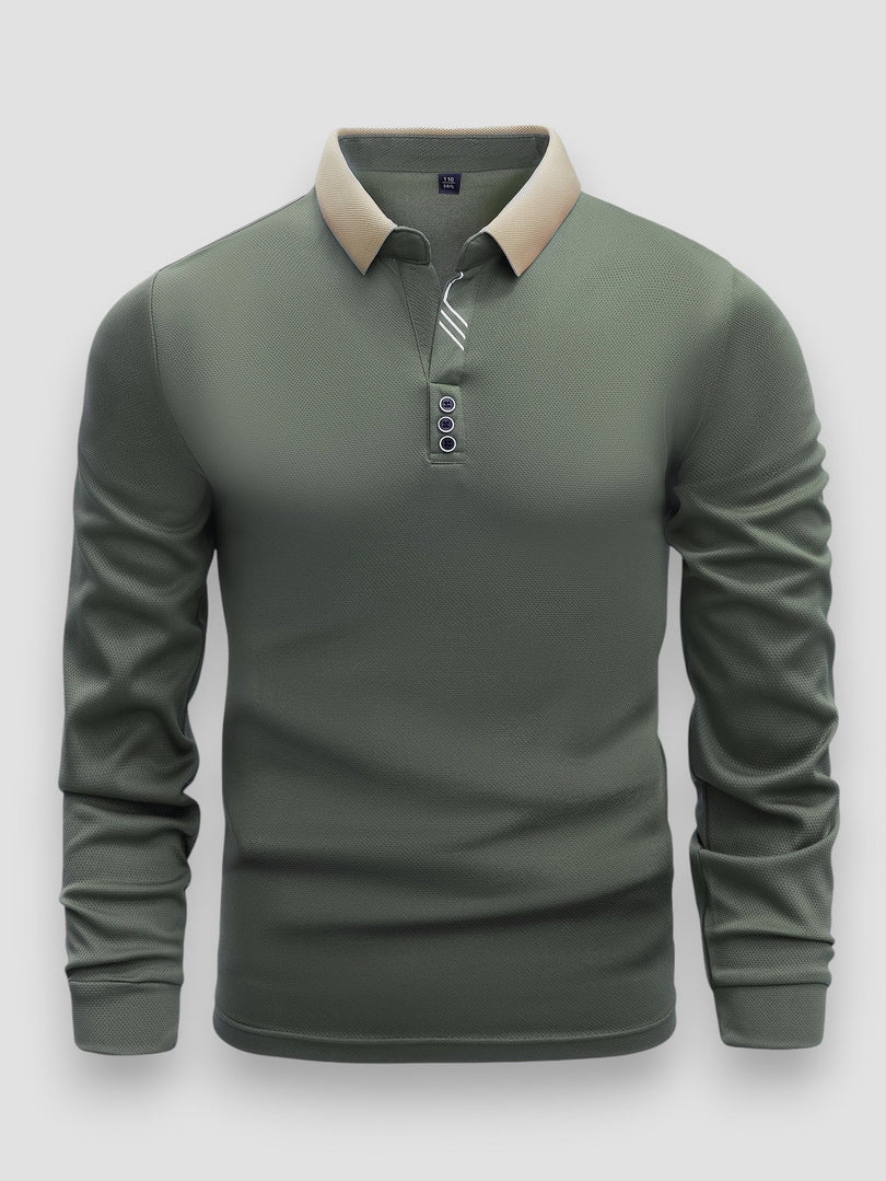 Keno™ | Casual Moderne Polo Met Lange Mouwen